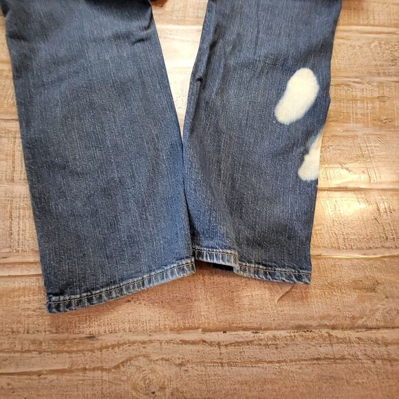 Levi 559 Mens 35x31 Blue Relaxed Straight Leg Jeans Distressed - Picture 12 of 12